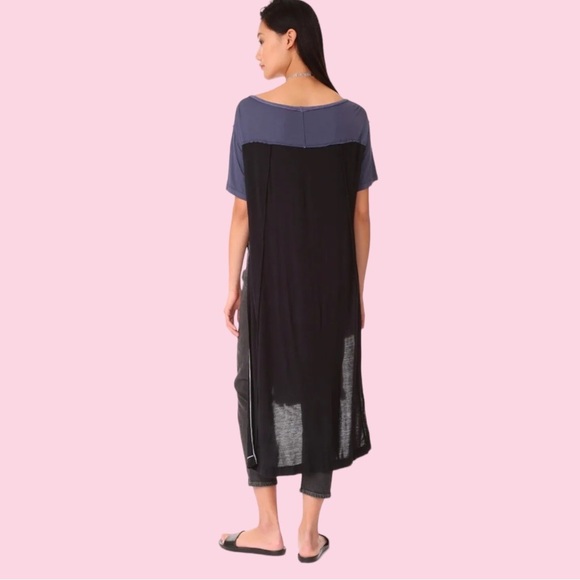 Free People Go With the Flow Tunic XSmall 0 2 Black Combo Slits High Low Top NWT - Picture 7 of 15